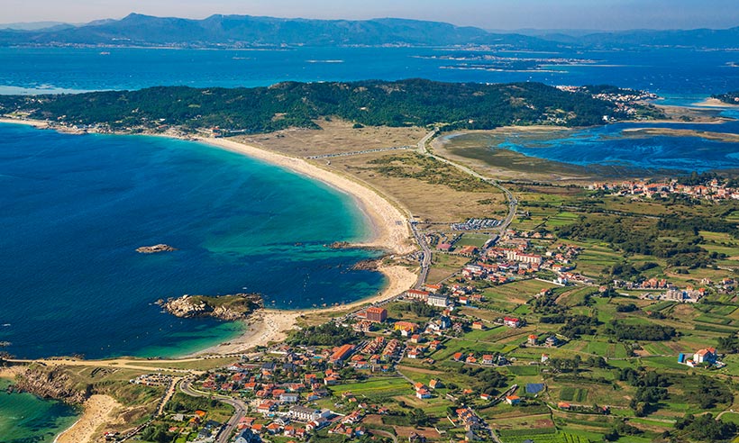 Vista aérea istmo de La Lanzada